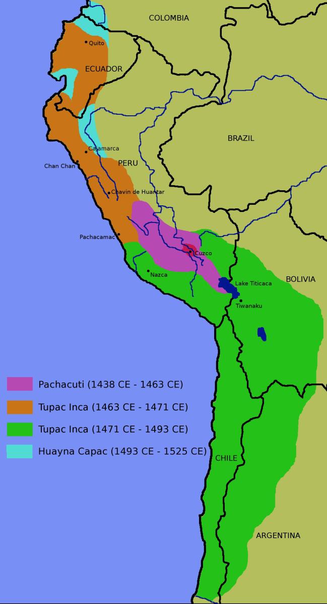 Mapa del imperio Inca. Origen y expansión | Balam Maya