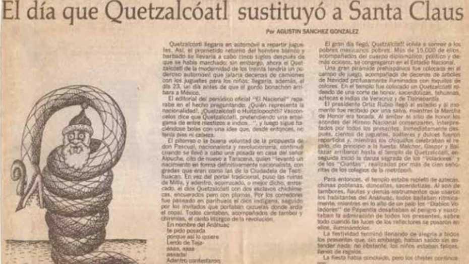 publicación del año en que quetzalcoatl fue simbolo de navidad